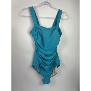 PARADISE BAY  Vintage Women's Swimsuit  One Piece  Tank Top‎ Wide Strap Size 12